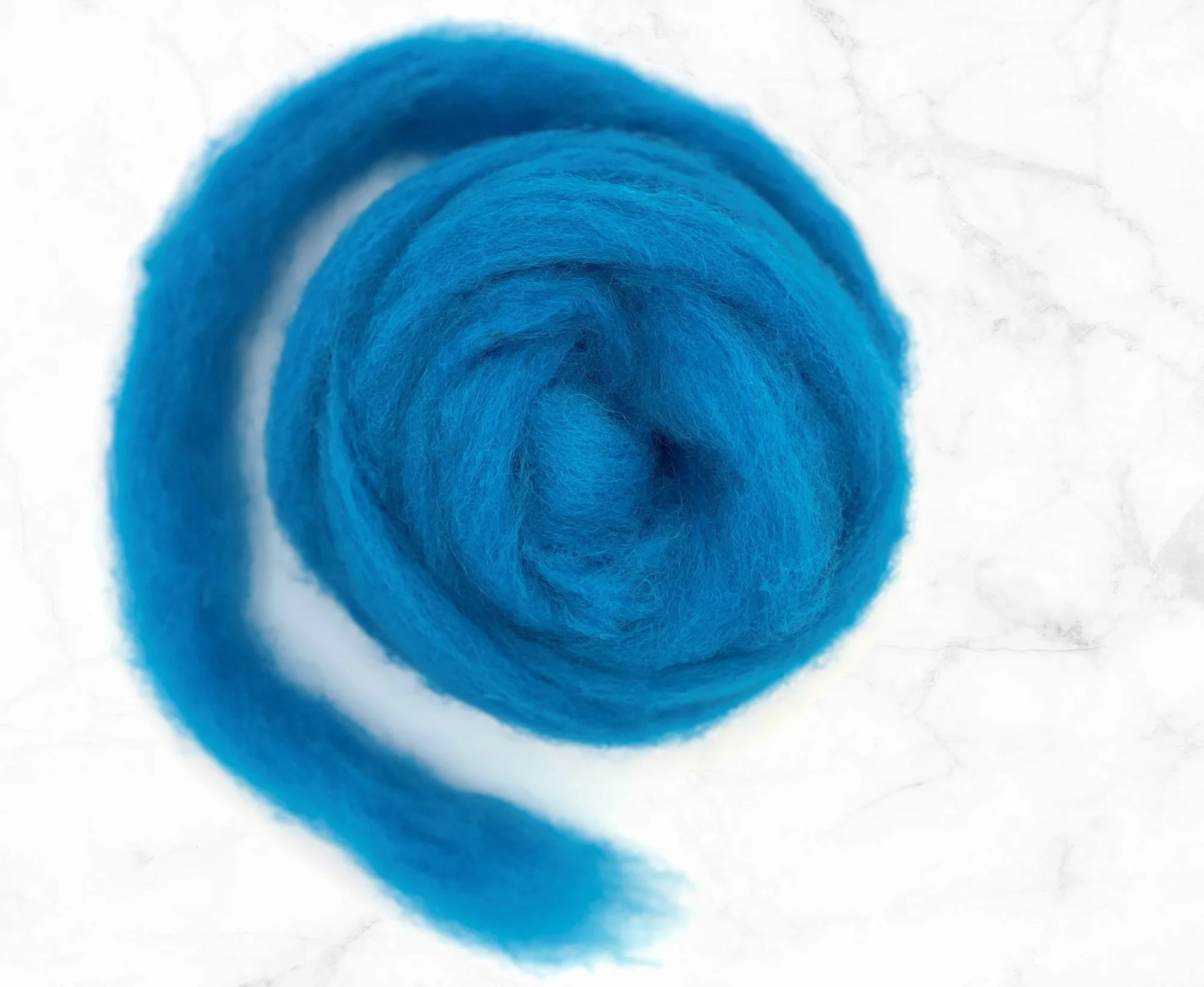 Carded Corriedale Sliver Mediterranean.