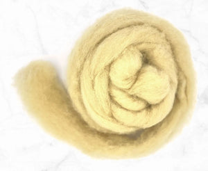 Pale Amber Felting Wool Carded Wool WoW