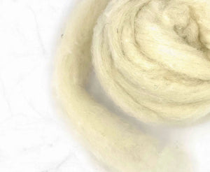 Carded White Shetland Sliver Carded Wool WoW