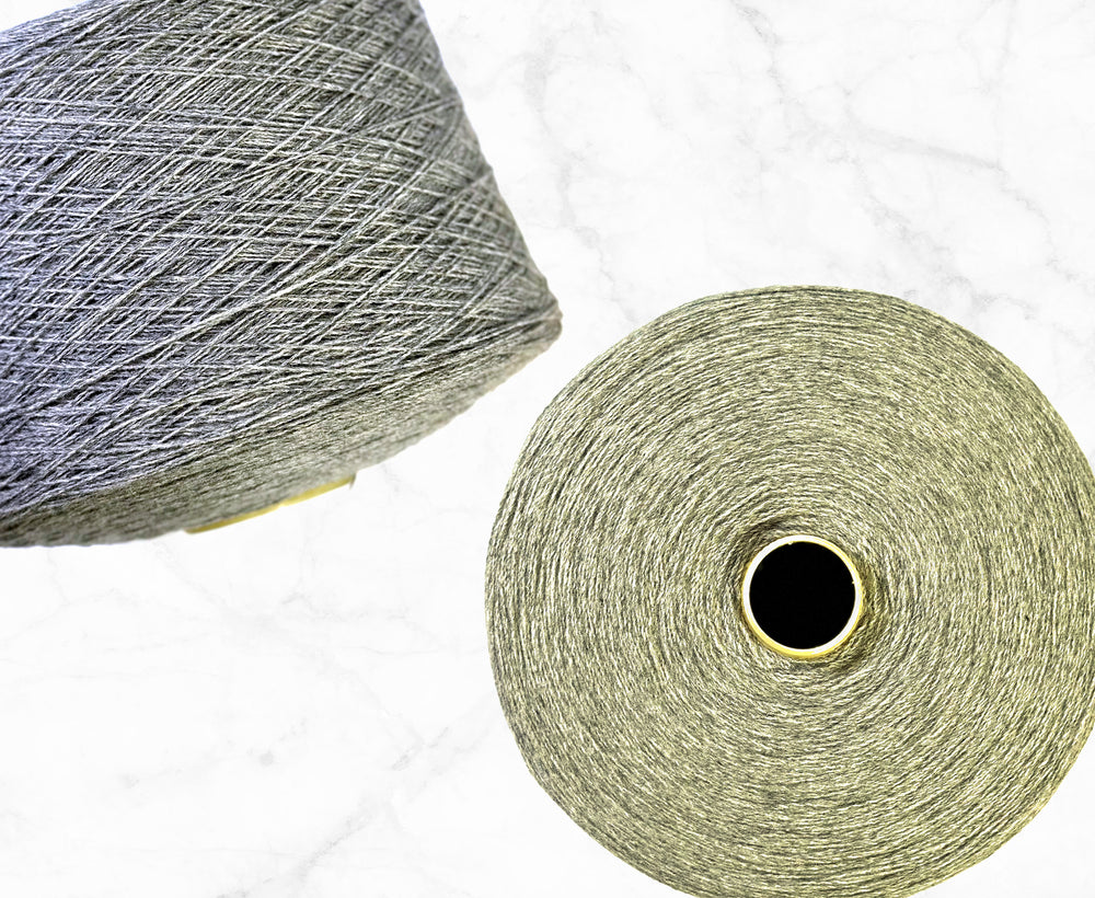 100% Wool Light Grey Weaving Yarn Cone
