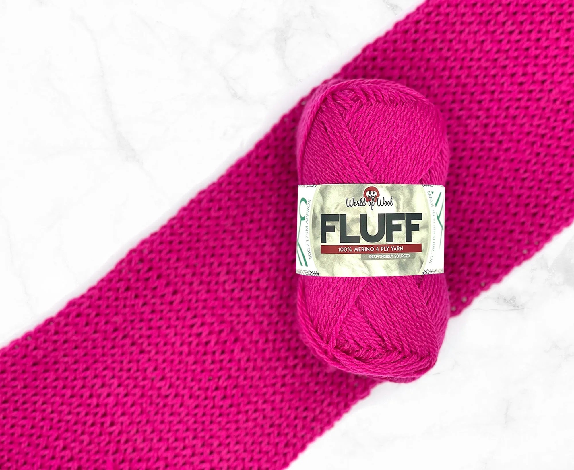 Pom Pom Fluff Merino 4 Ply Yarn.