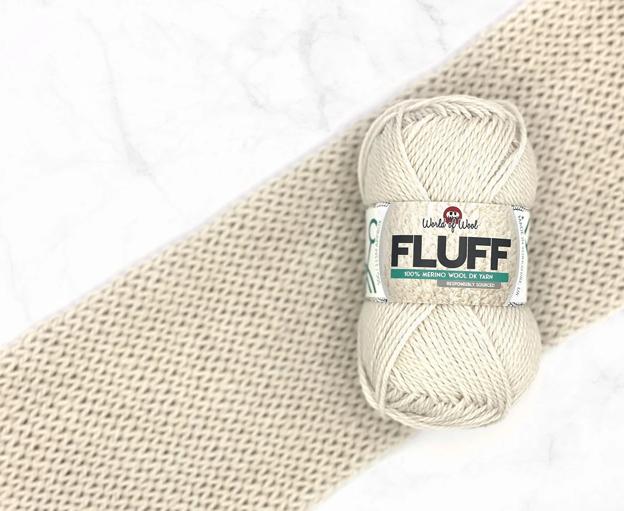 Fallen Snow Fluff Merino DK Yarn.