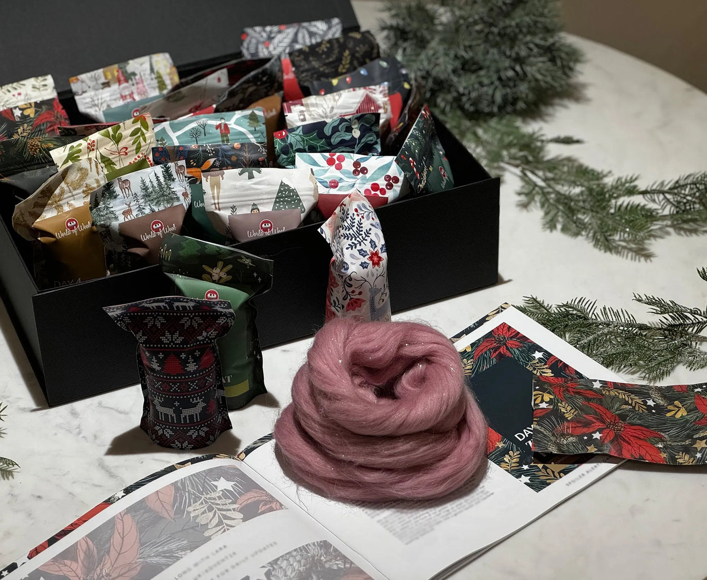 World of Wool Fibre Advent Calendar 2024.