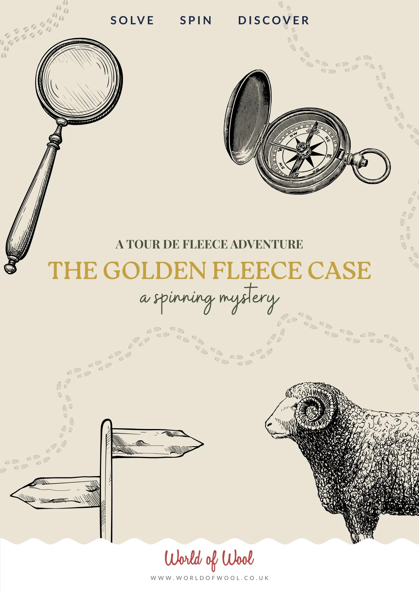 The Case of the Golden Fleece (Tour de Fleece spinning box) Blends World Of Wool