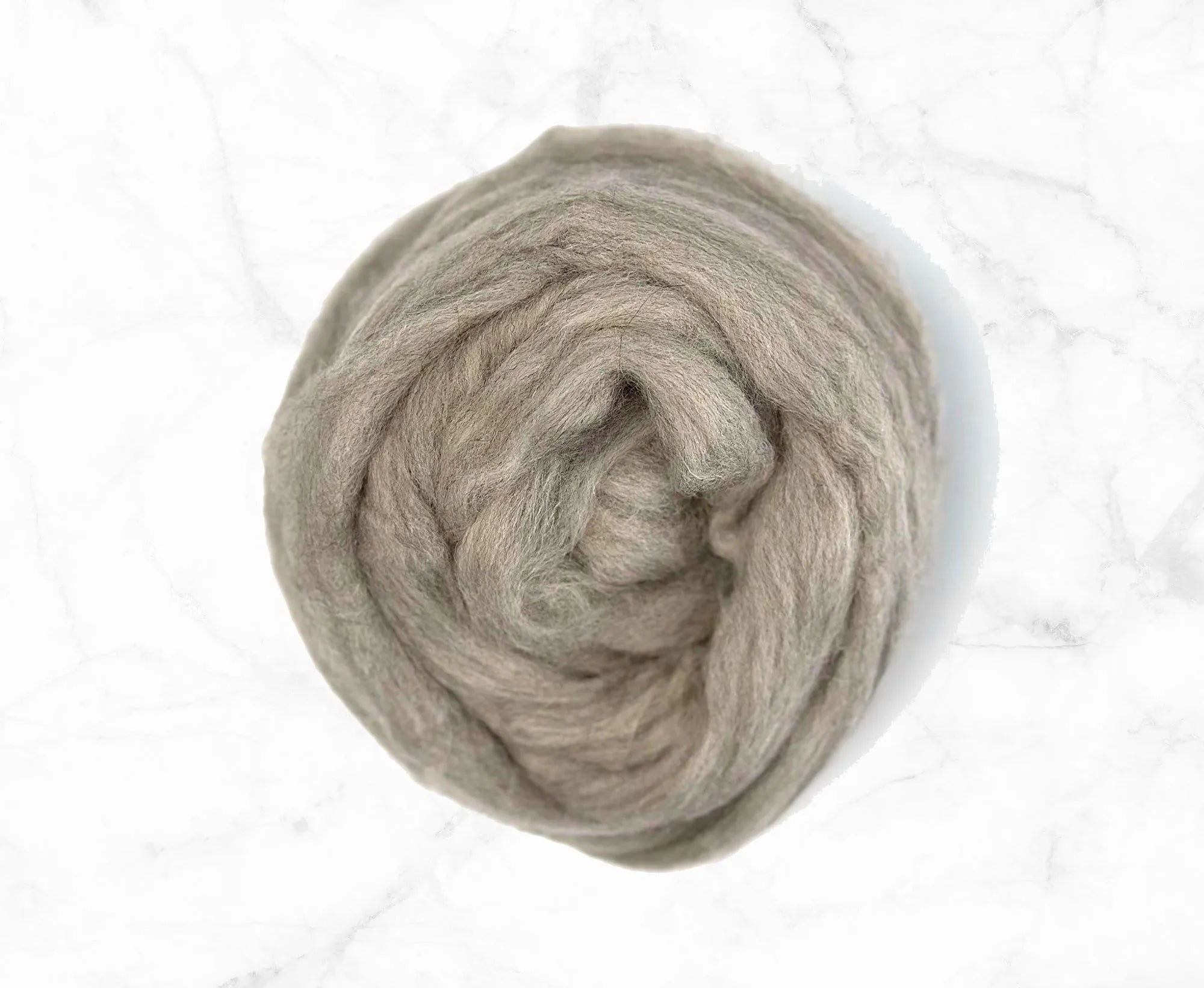 Grey Polwarth Top Natural Wool Top WoW