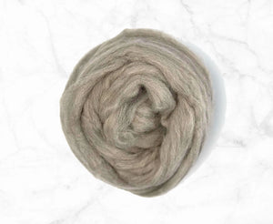 Grey Polwarth Top Natural Wool Top WoW