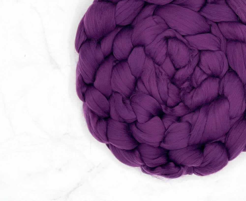 Bio-Nylon Plum Jumbo Yarn.