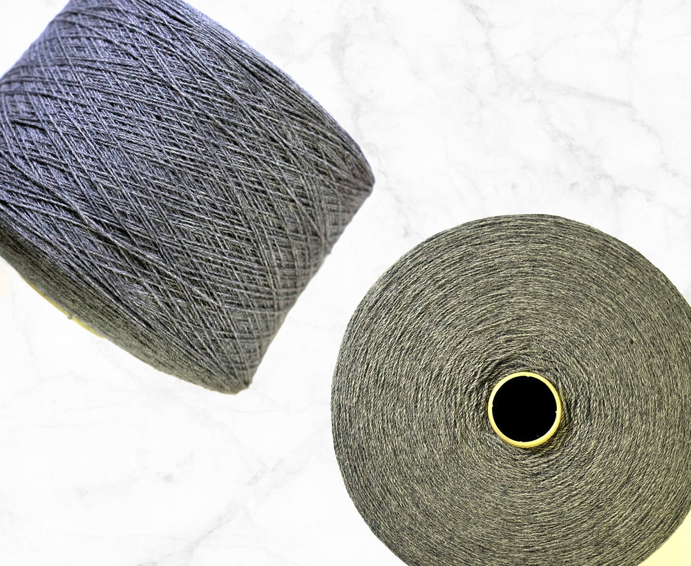 100% Wool Dark Grey Weaving Yarn Cone