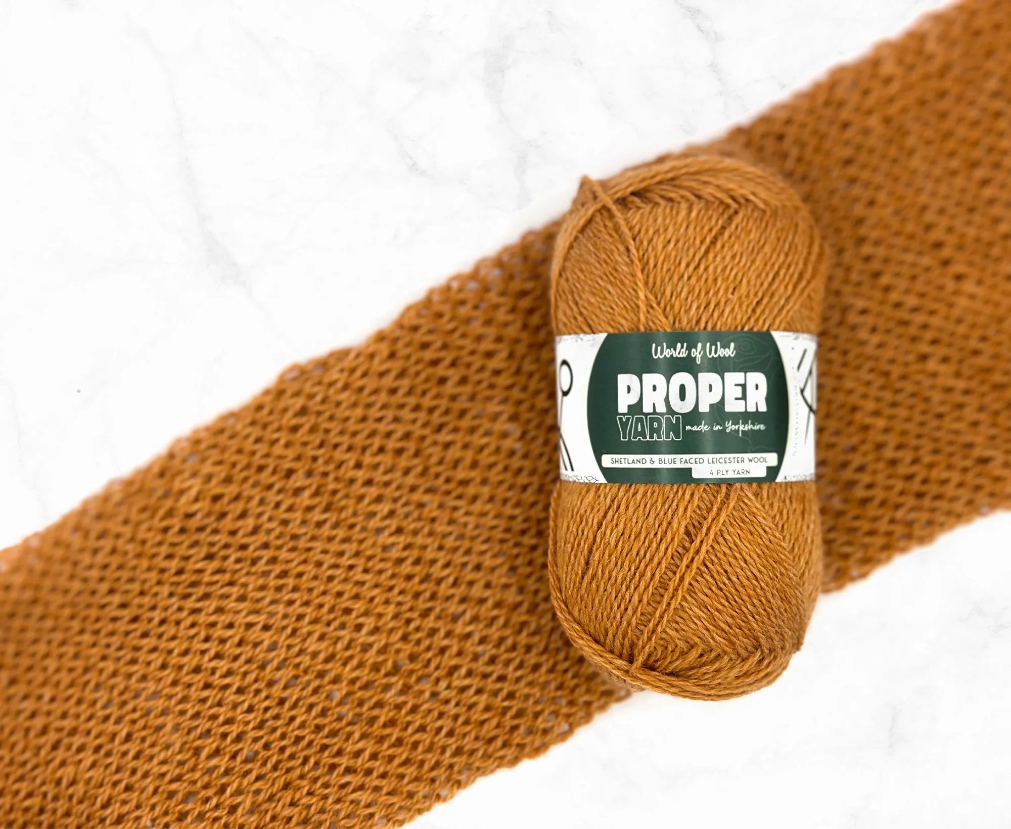 Faffin Orange Proper 4 Ply Yarn.