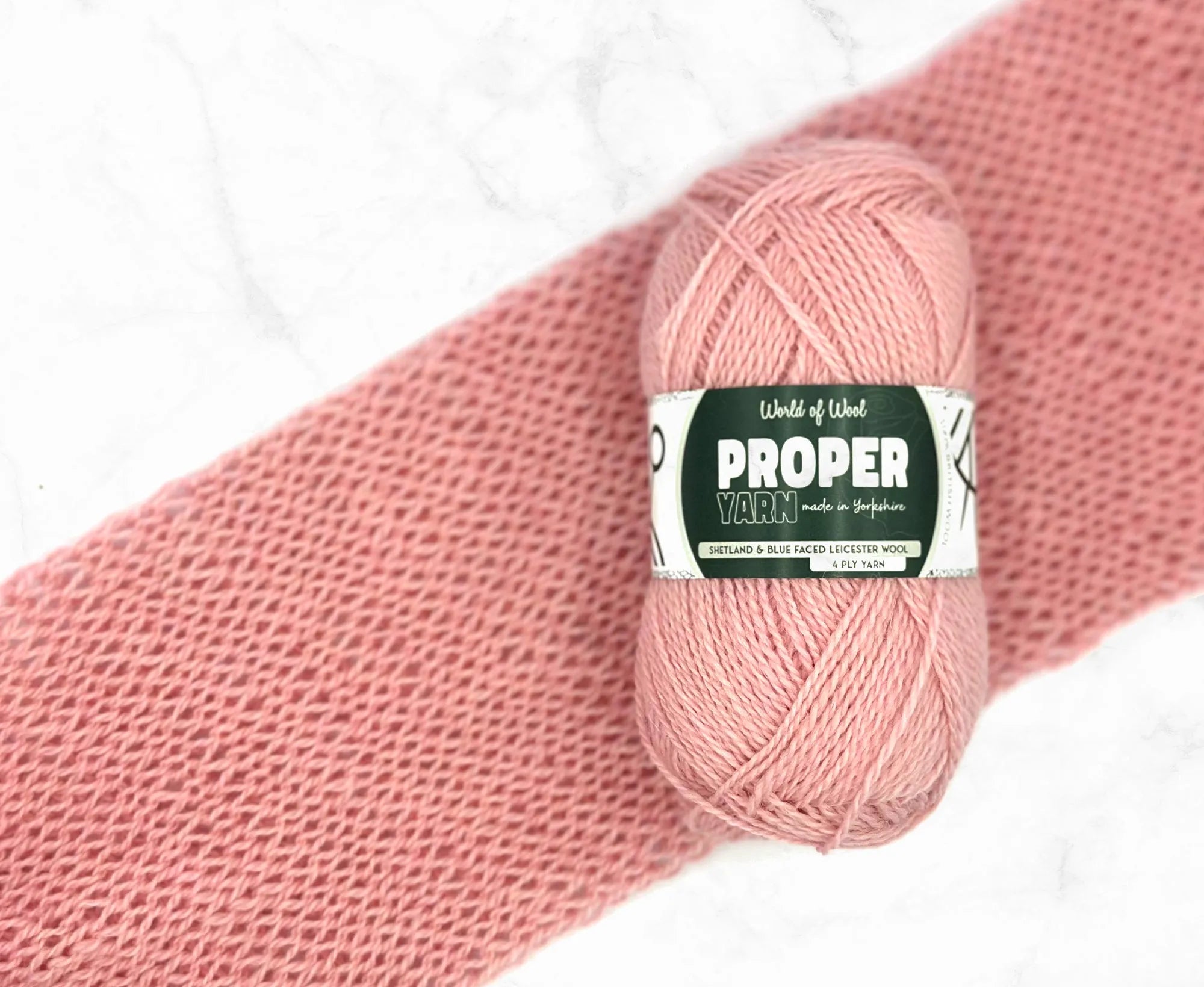 Ecky Thump Pink Proper 4 Ply Yarn.
