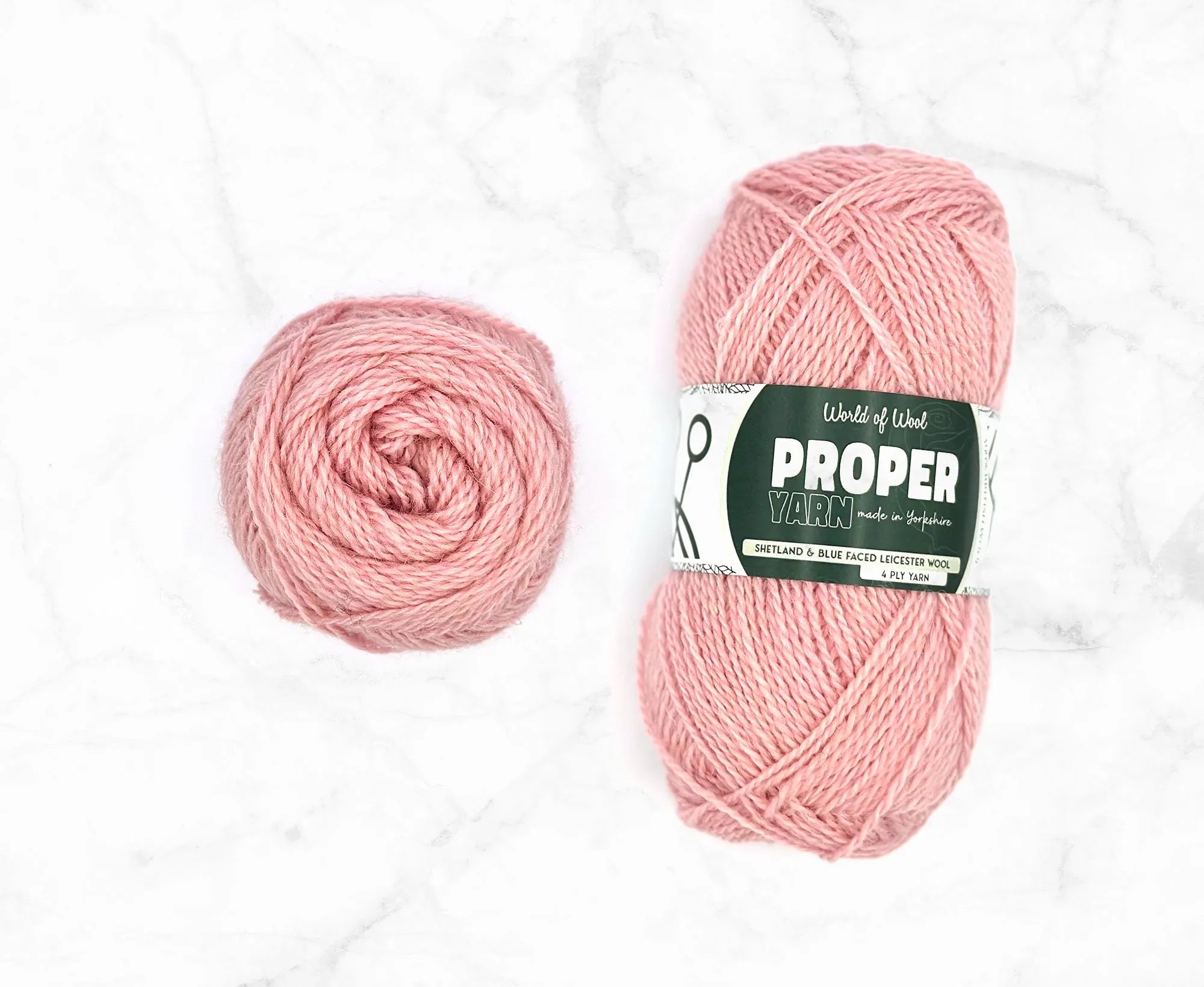 Ecky Thump Pink Proper 4 Ply Yarn.