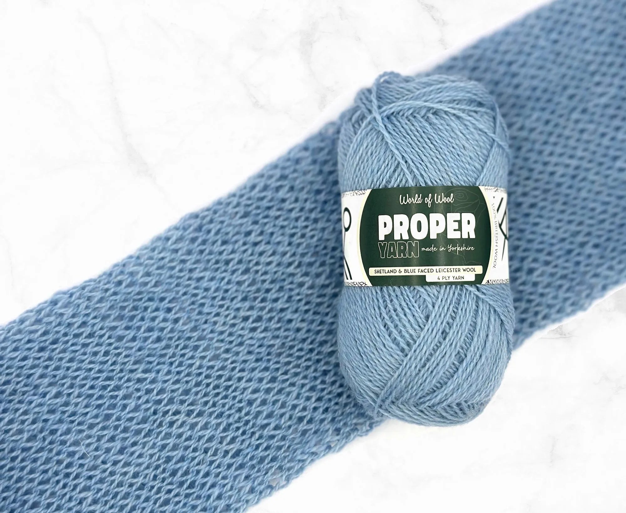 Champion Blue Proper 4 Ply Yarn.