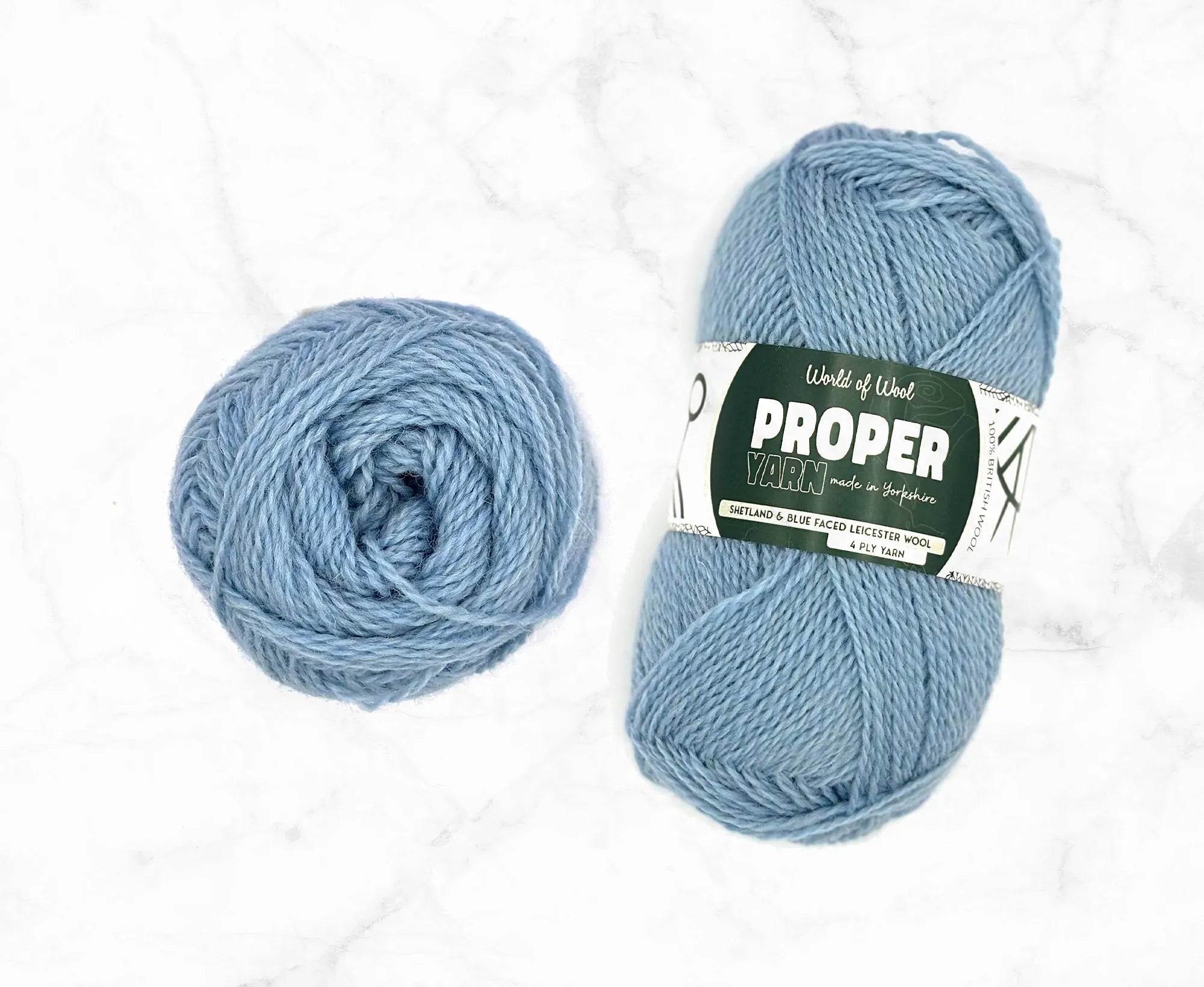 Champion Blue Proper 4 Ply Yarn.