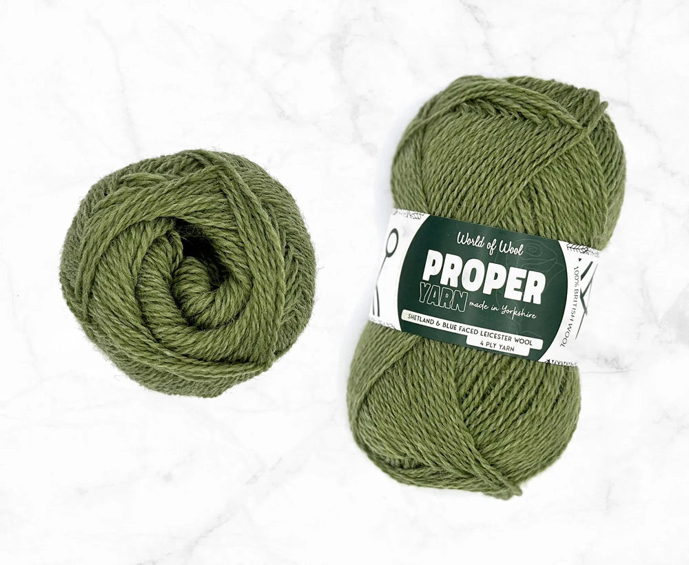 Ginnel Green Proper 4 Ply Yarn