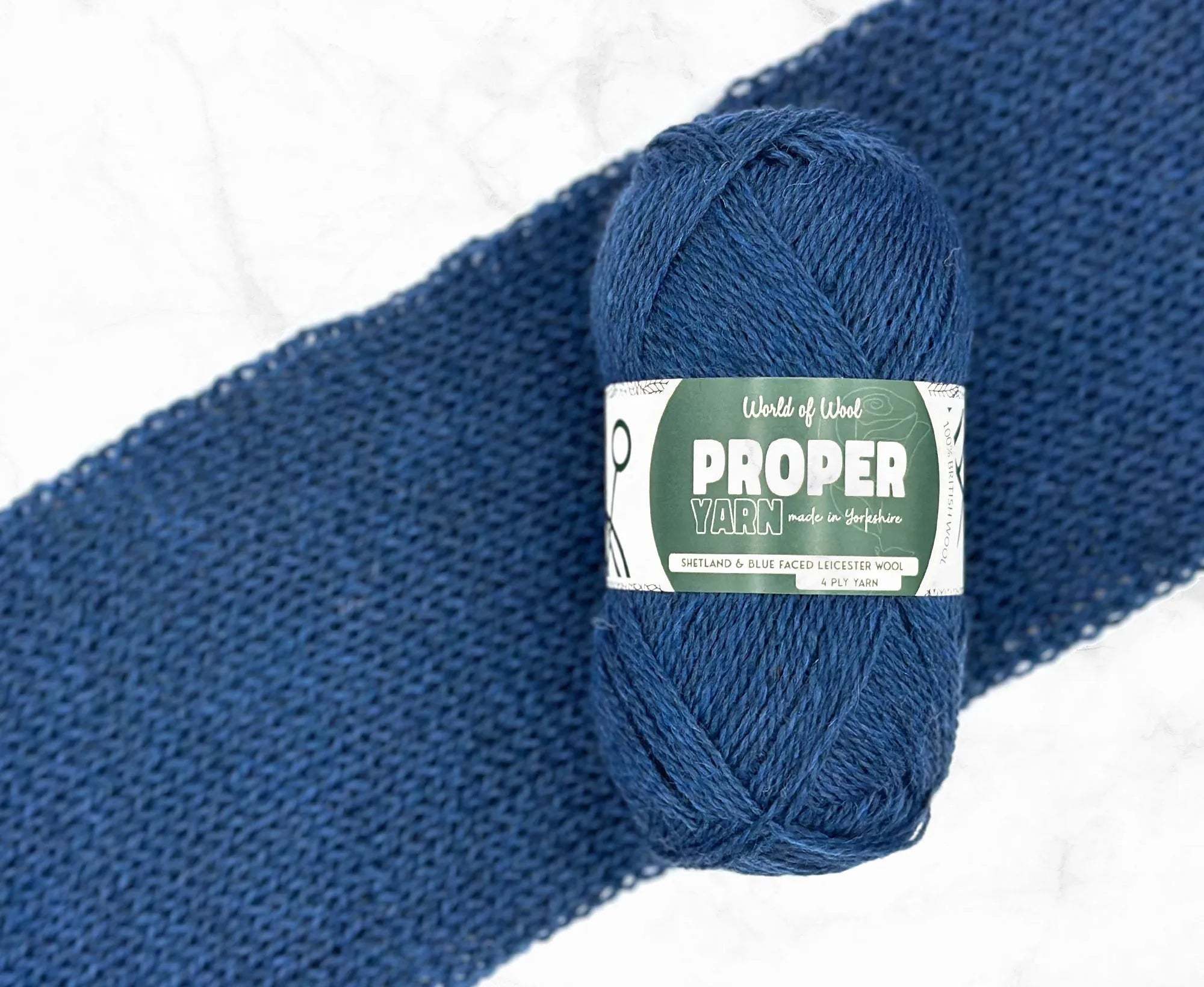 Lad Blue Proper 4 Ply Yarn.