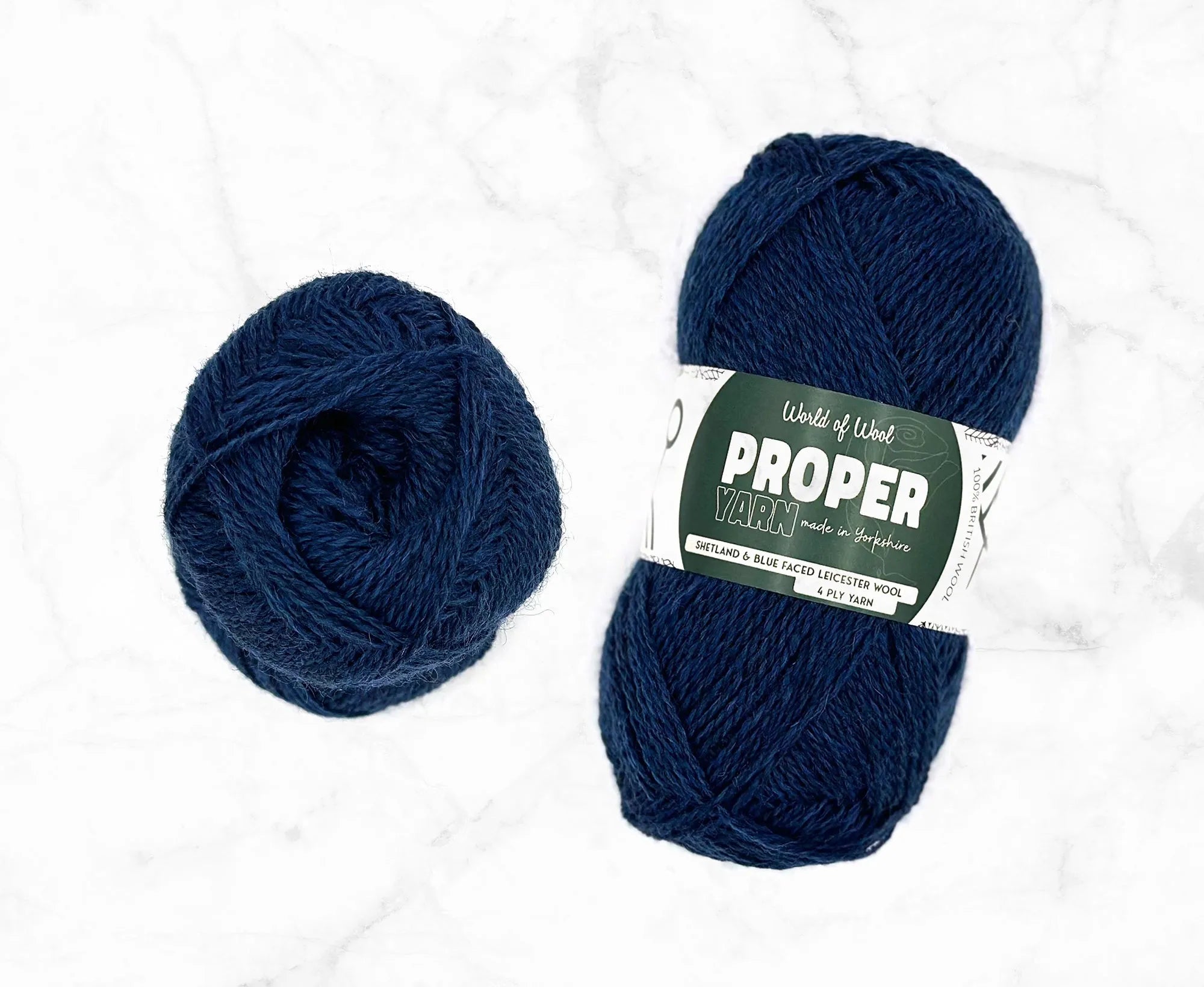 Lad Blue Proper 4 Ply Yarn.