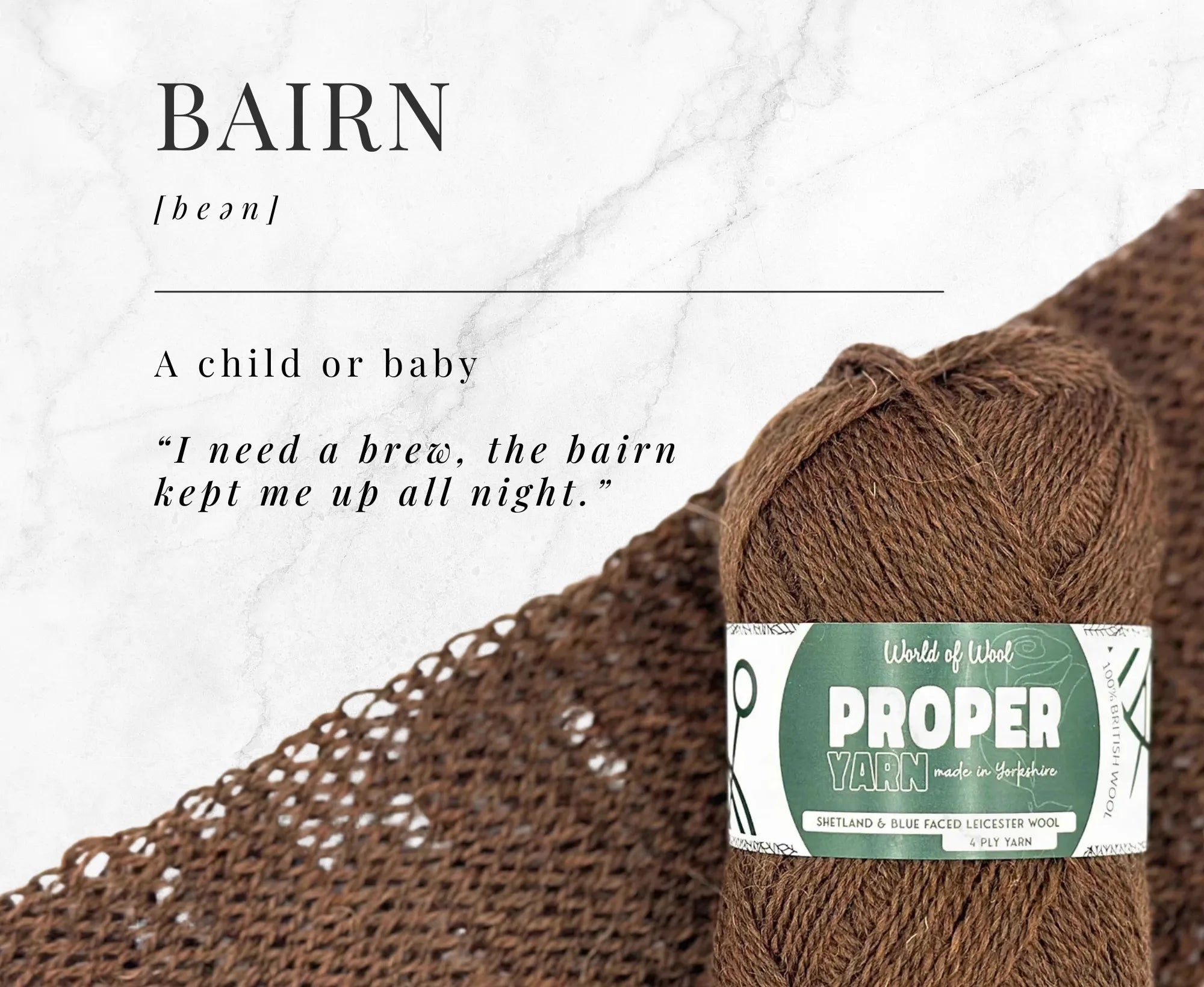 Bairn Brown Proper 4 Ply Yarn