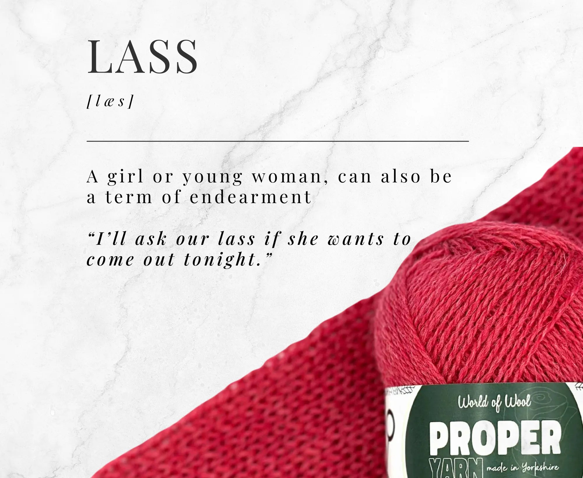 Lass Pink Proper 4 Ply Yarn.