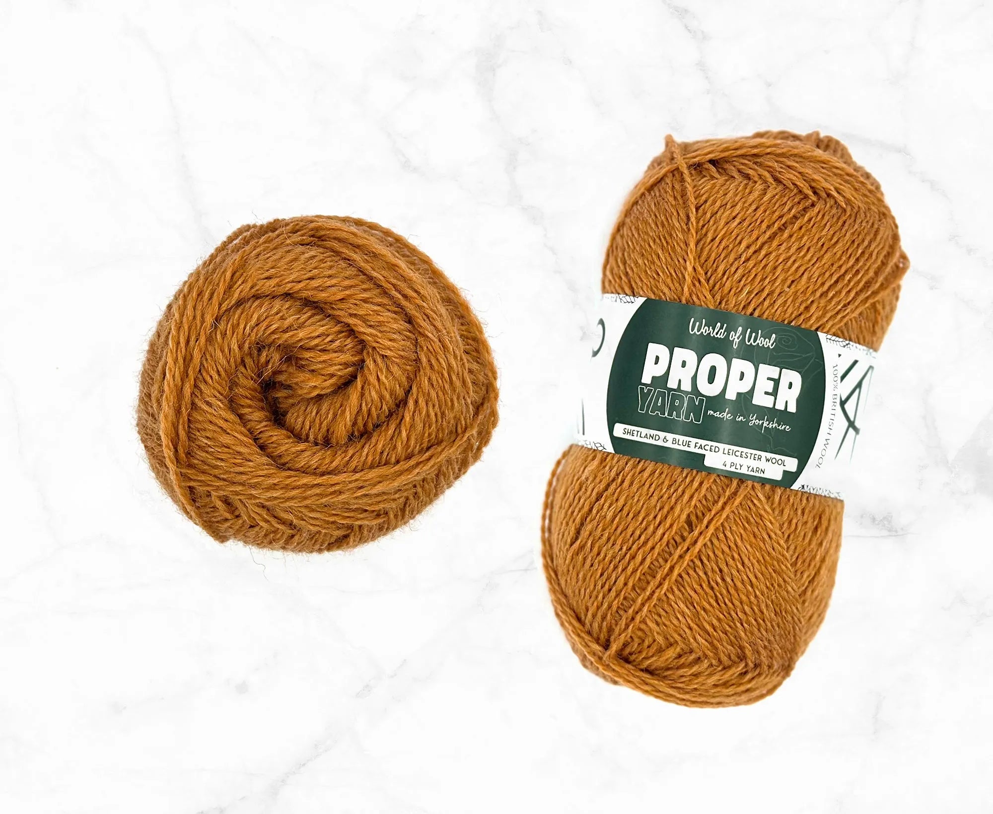 Faffin Orange Proper 4 Ply Yarn.
