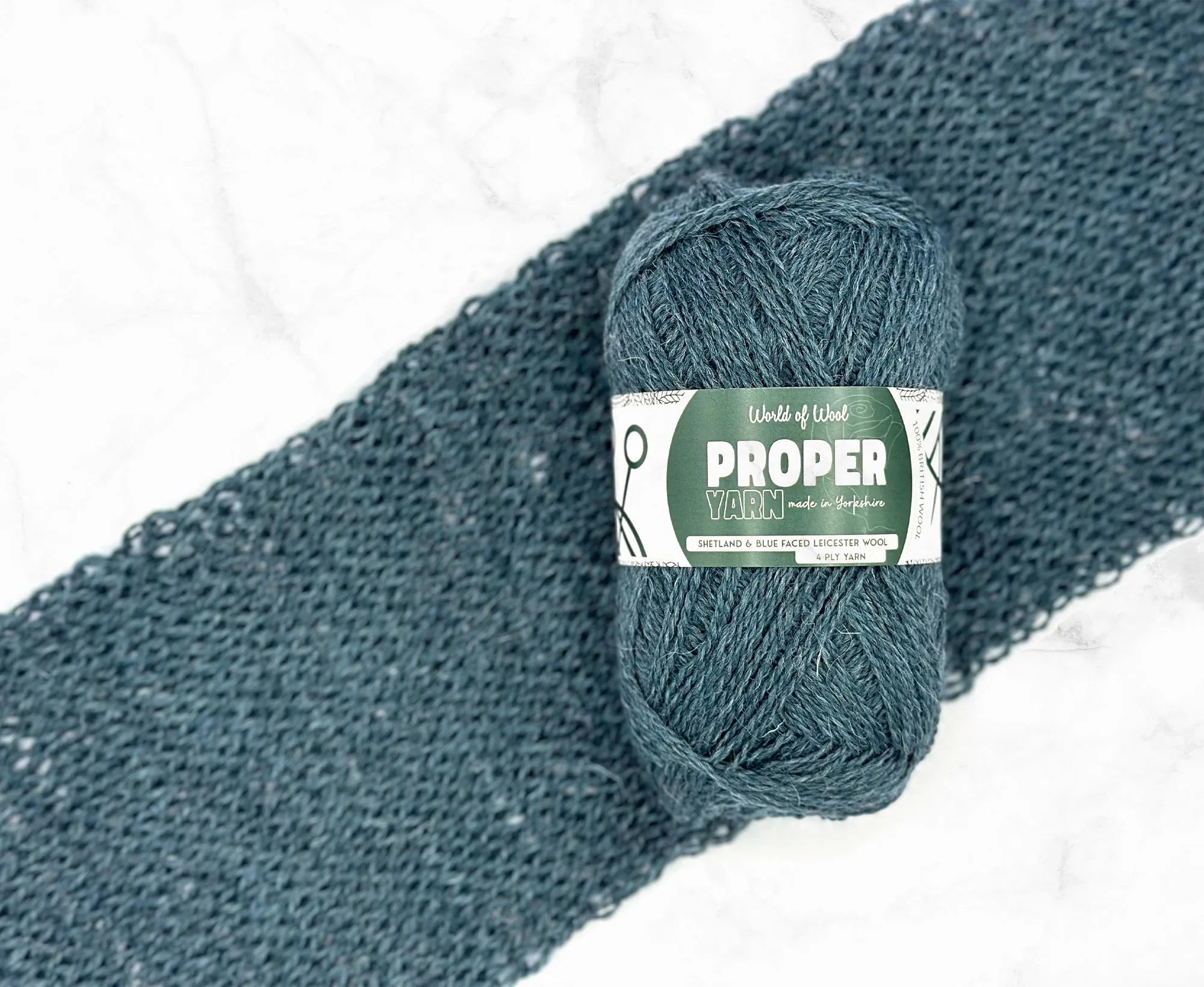 Ow Do Blue Proper 4 Ply Yarn.