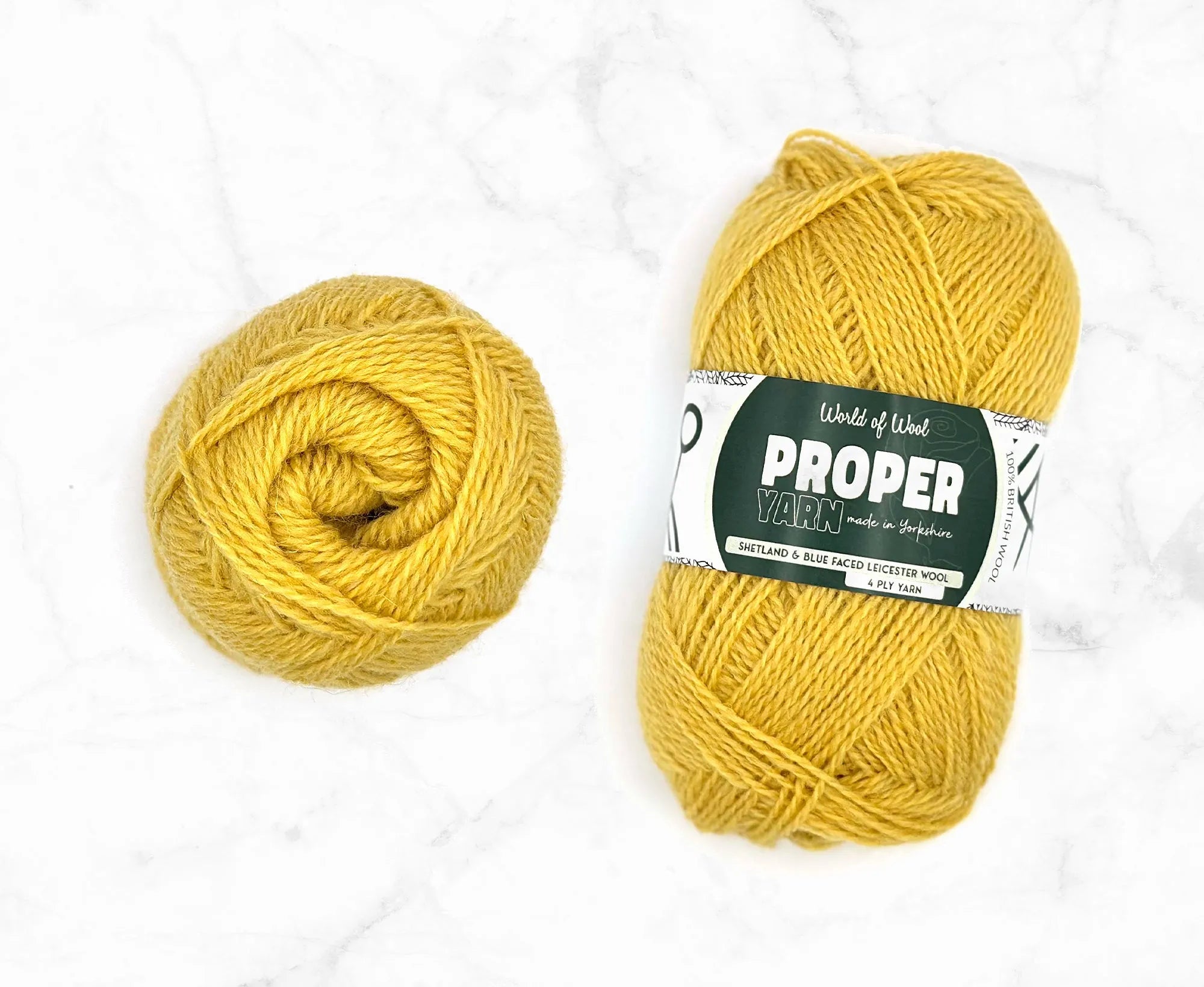 Cocker Yellow Proper 4 Ply Yarn