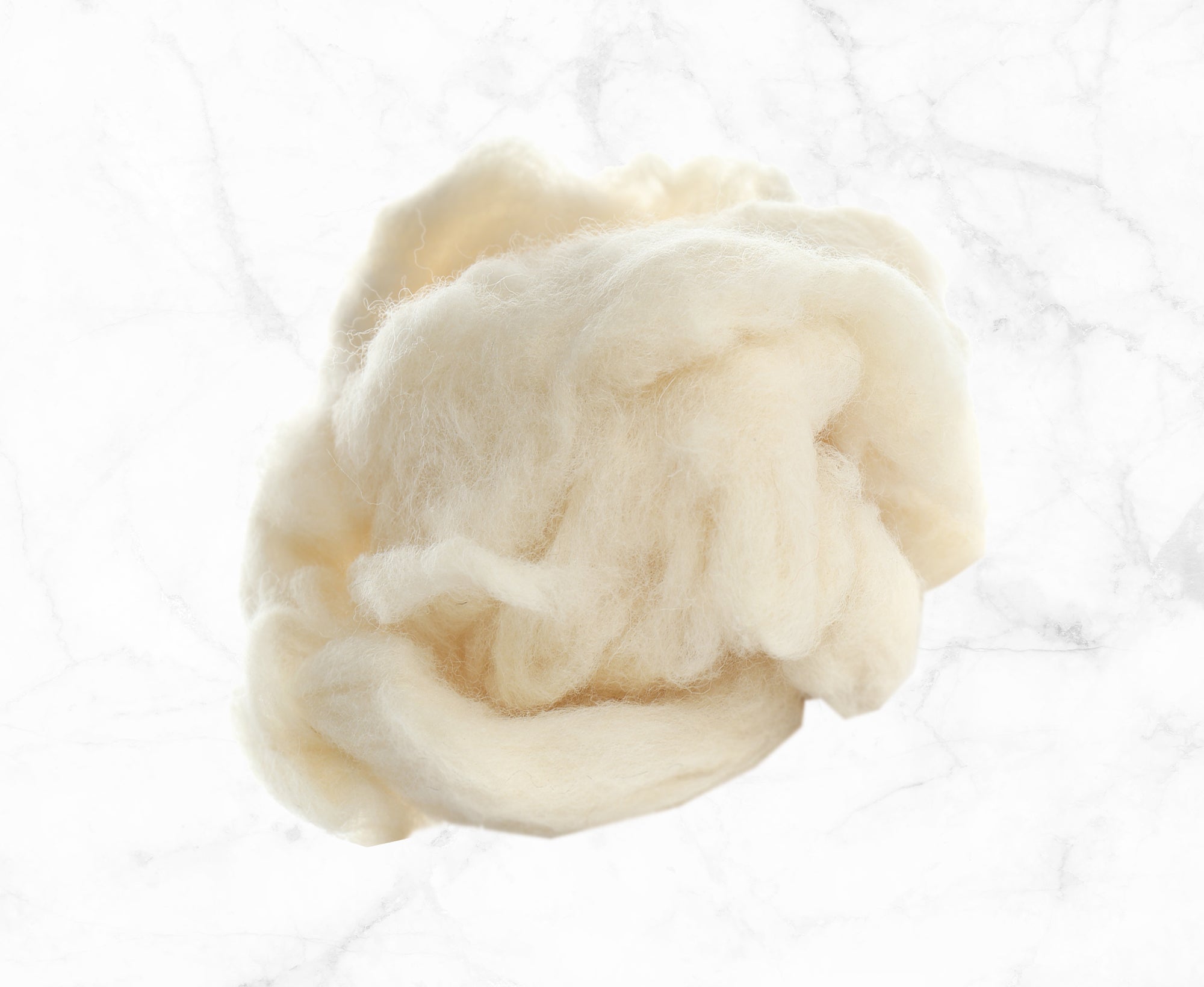 Recycled Carded Merino Wool Fibre Fill.