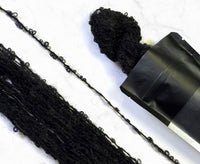 Jet Black Loopy Ringlets Dolls Hair.