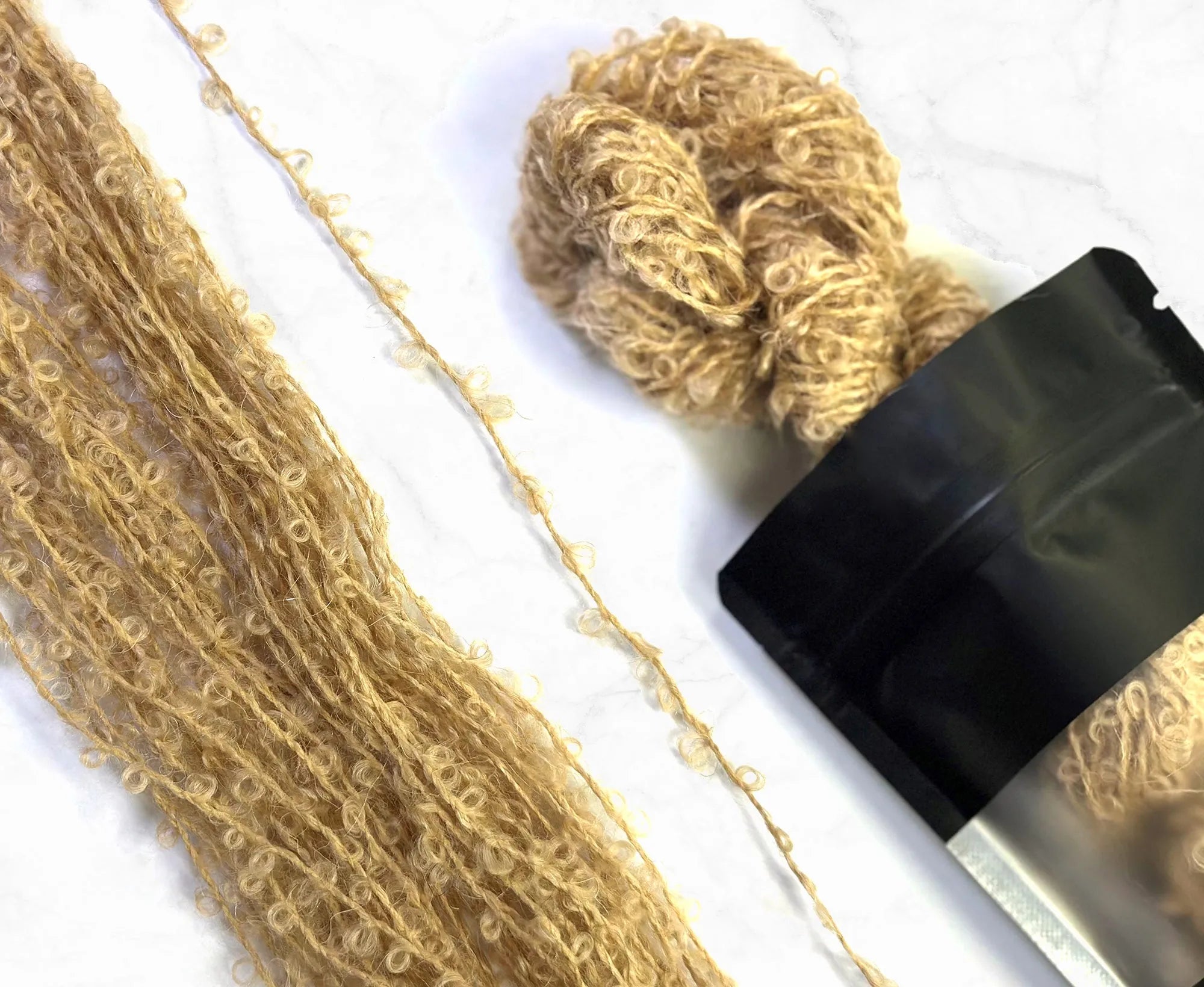 Peanut Brown Loopy Ringlets Dolls Hair.