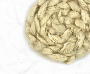Bleached Tussah Silk Top Speciality Fibres WoW