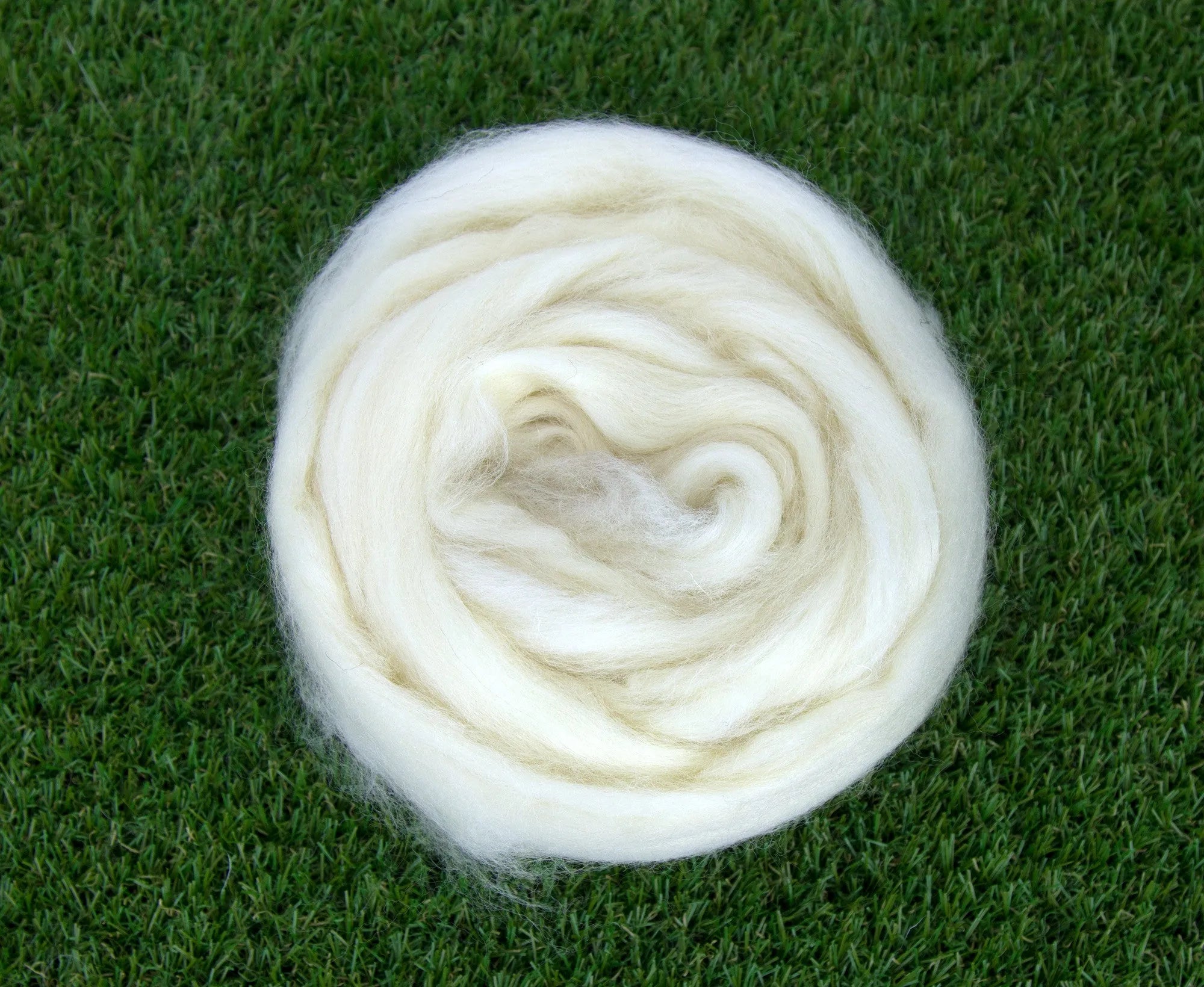 White Blue Faced Leicester Top Superwashed.