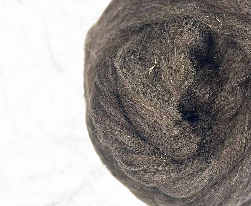 Grey Irish Top Natural Wool Top WoW