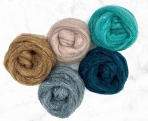 The Drift Collection | Carded Sliver Mixed Bag Carded Wool WoWkit
