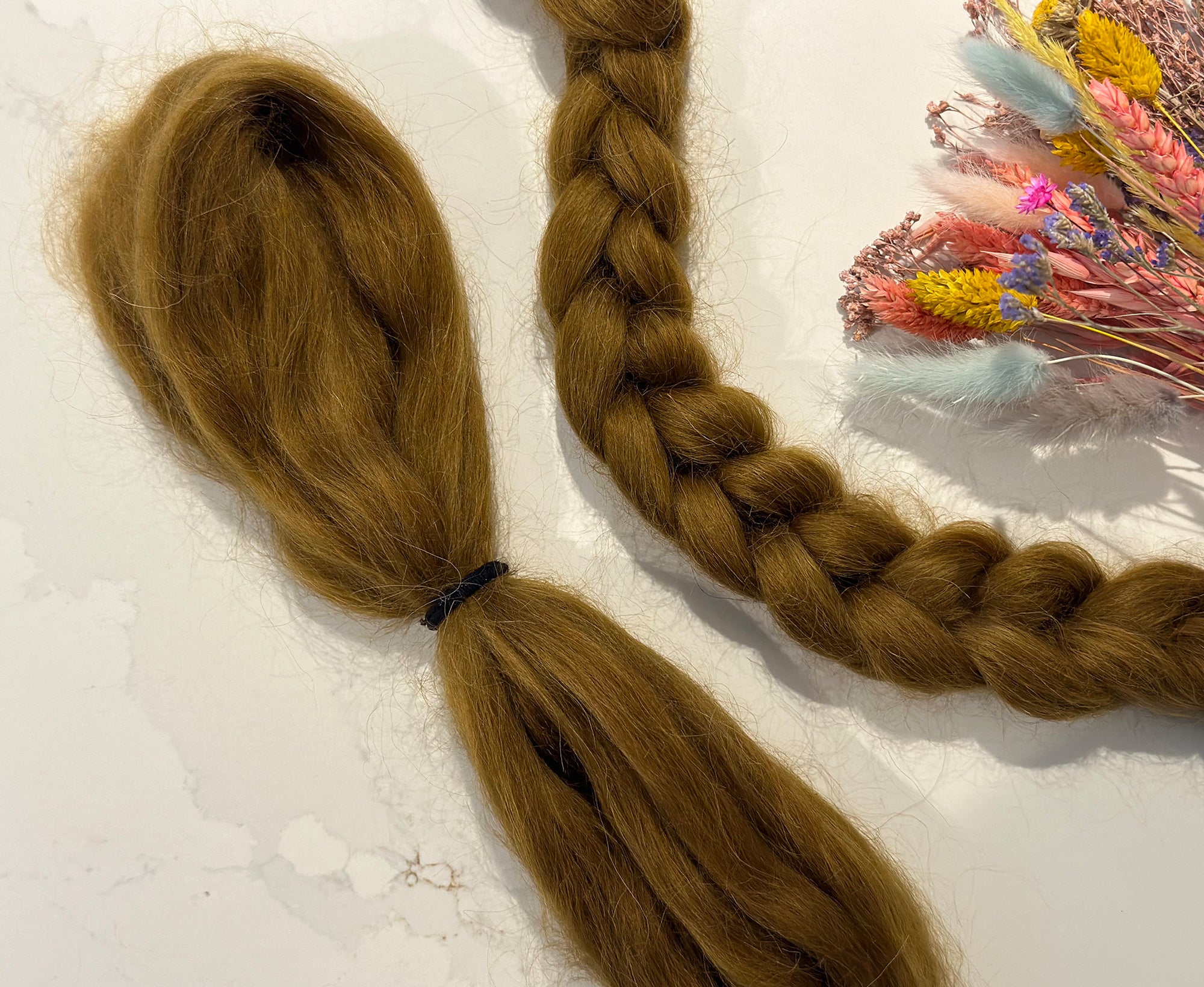 Maple Syrup Wavy Dolls Hair.