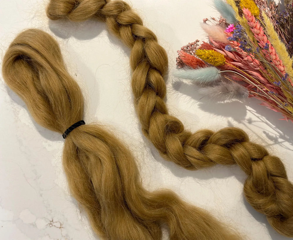 Toffee Nut Wavy Dolls Hair.
