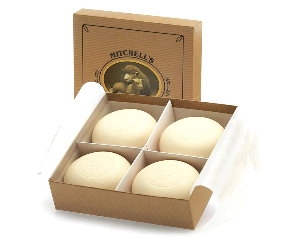 Mitchells Fine English Soap 4 Round Bars Gift Set.