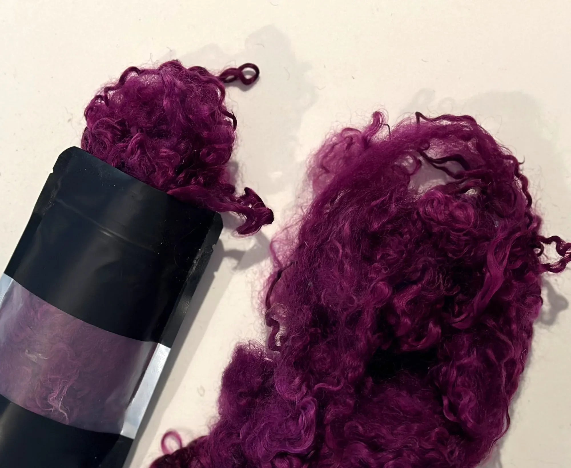 Locky Wensleydale Wool Locks Huckleberry.