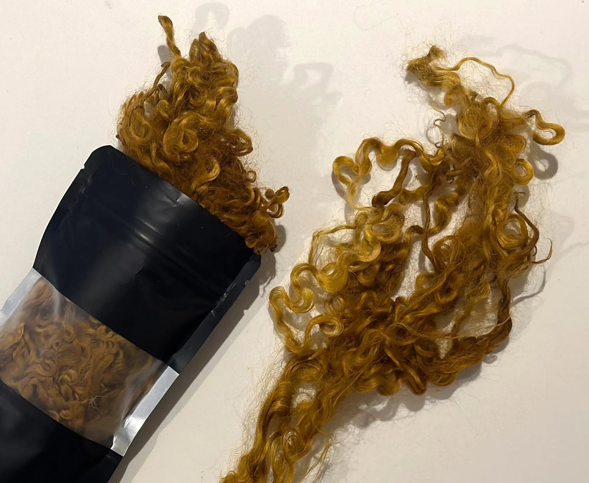Locky Wensleydale Wool Locks Gingernut.