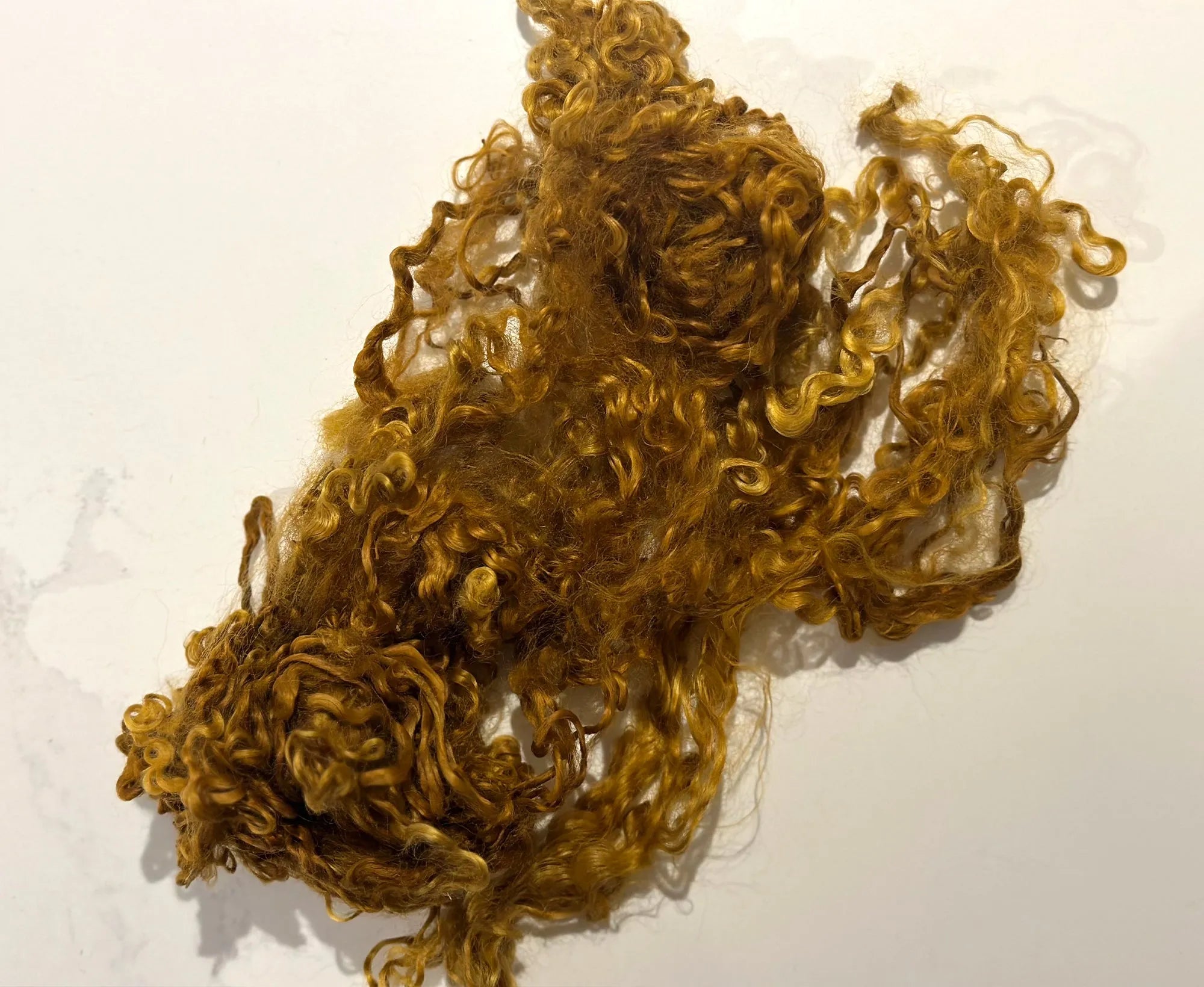 Locky Wensleydale Wool Locks Gingernut.