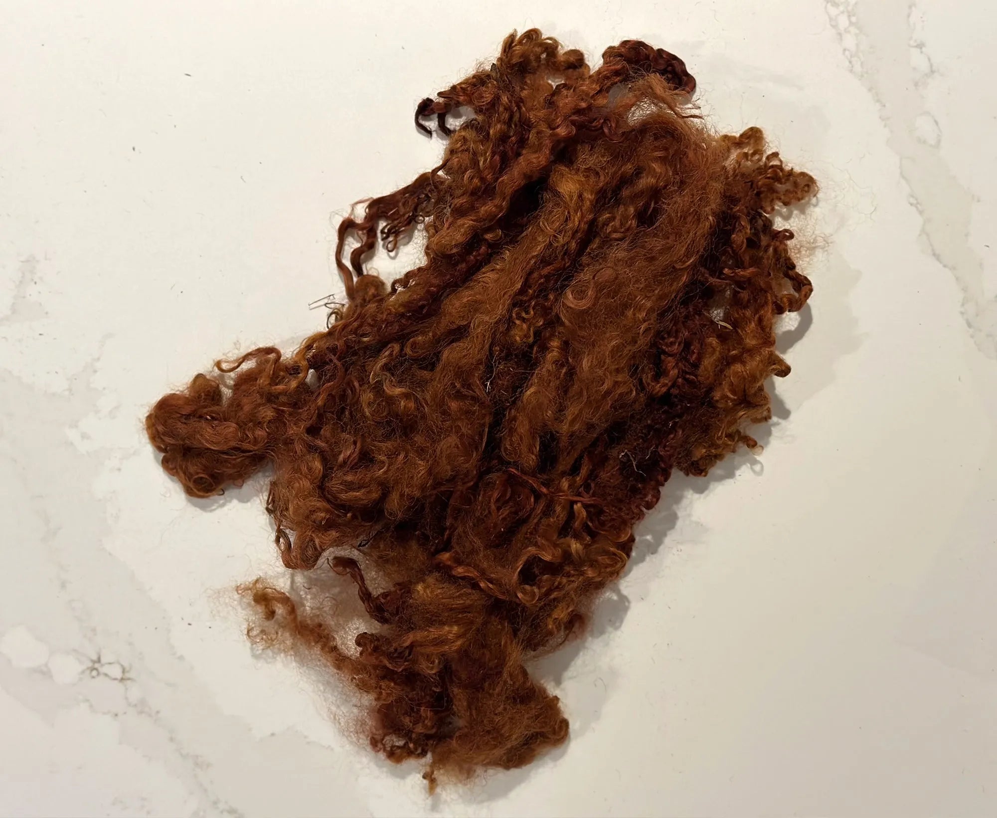 Locky Wensleydale Wool Locks Gingerbread.