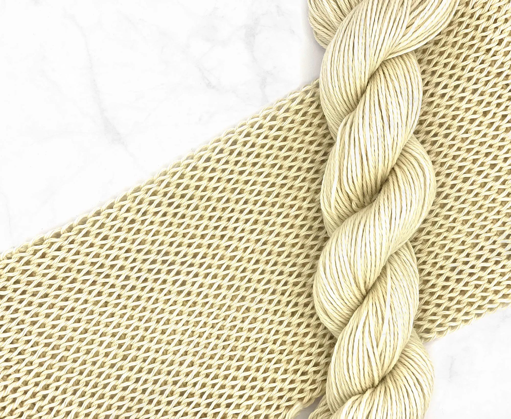 Thassos White Aran Yarn.