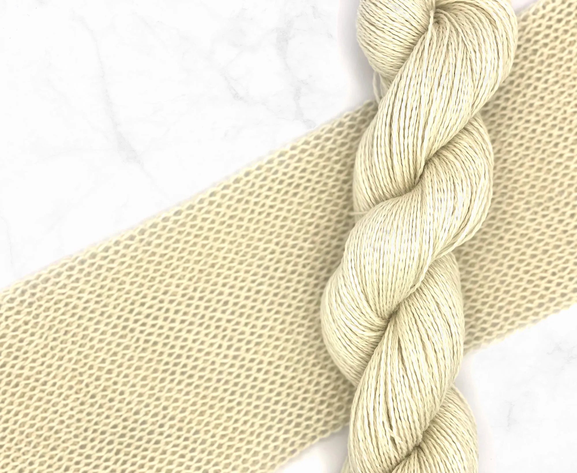 Organic Thassos White 4 Ply Yarn.