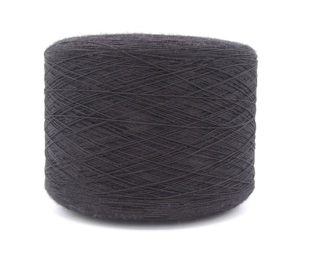 100% Wool Black Weaving Yarn Cone - World of Wool