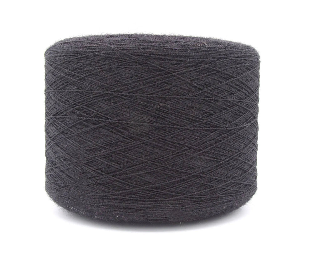 100% Wool Black Weaving Yarn Cone.