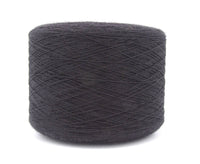 100% Wool Black Weaving Yarn Cone.