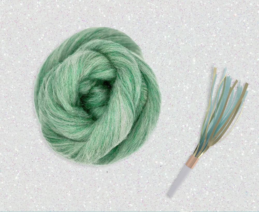 Glitter White/Green - World of Wool