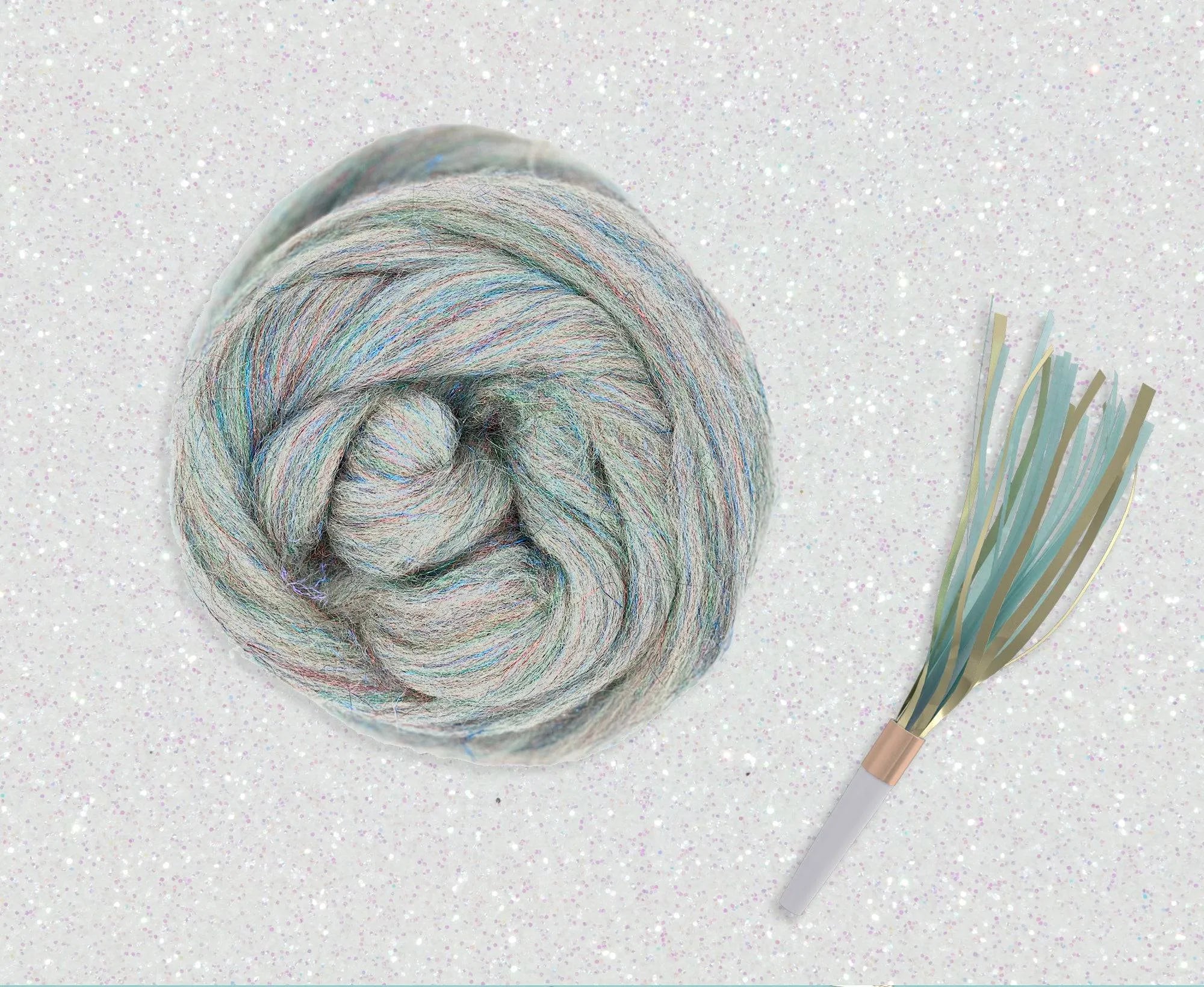 Glitter White/Multi Colour.