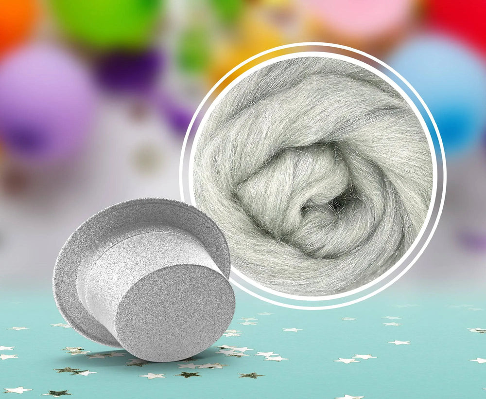 Glitter White/Silver - World of Wool