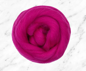 Corriedale Raspberry Dyed Wool WoW