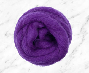 Corriedale Violet Dyed Wool WoW
