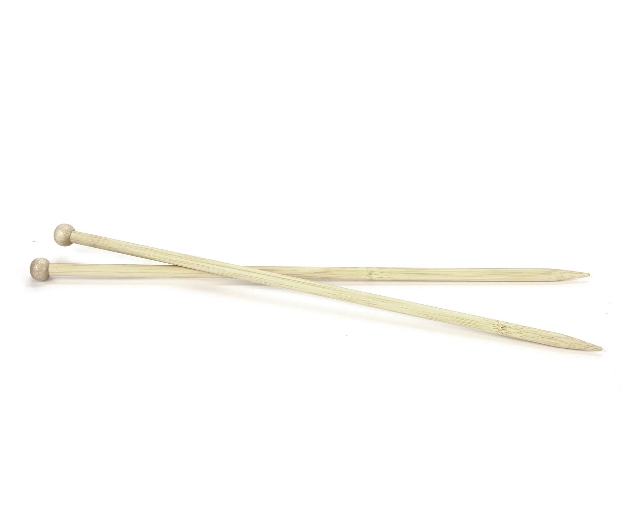 Bamboo Single Point Knitting Needles - 7mm to 12mm.